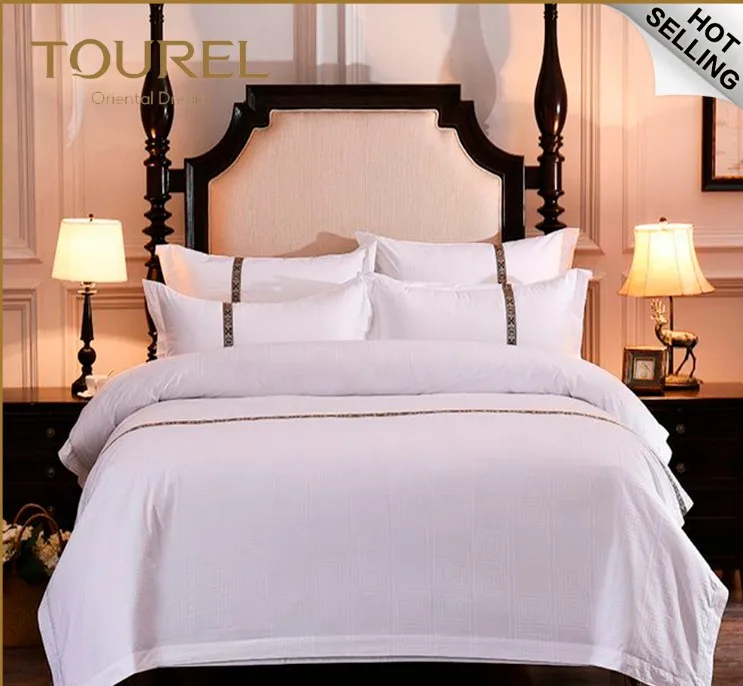Luxury White Hotel Bed Sheets Manufacturers In China 300tc Bed Linen For Hospital