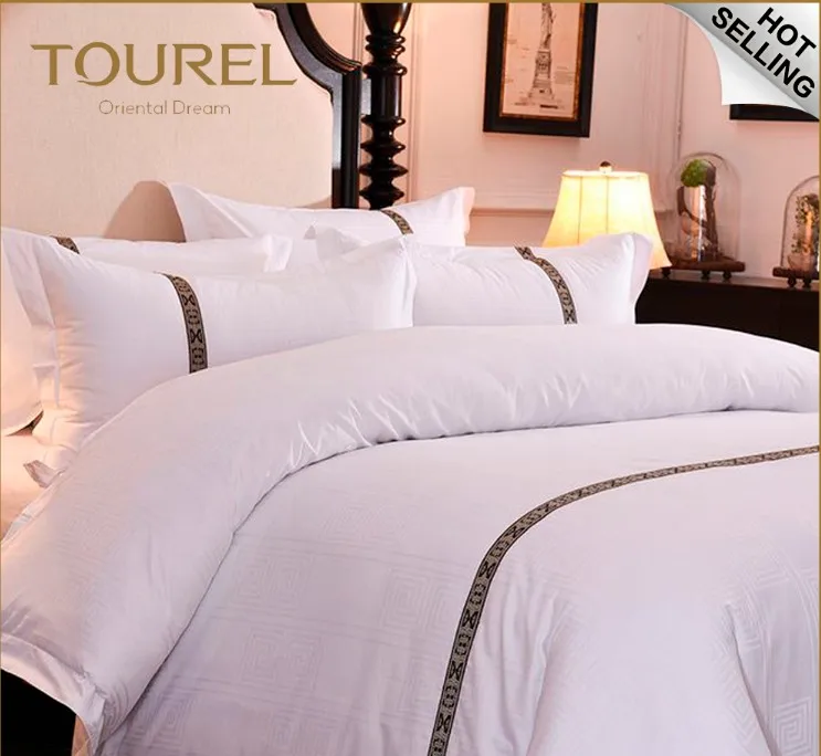 Luxury White Hotel Bed Sheets Manufacturers In China 300tc Bed Linen For Hospital