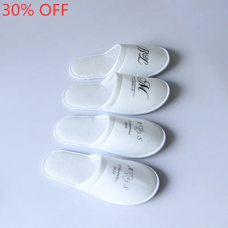 High Quality Disposable Eco-friendly 100% Cotton Travel Size Home Slippers For Guests Hotel Use
