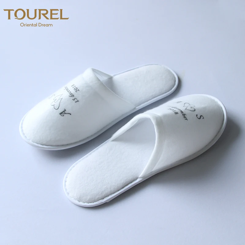 High Quality Disposable Eco-friendly 100% Cotton Travel Size Home Slippers For Guests Hotel Use