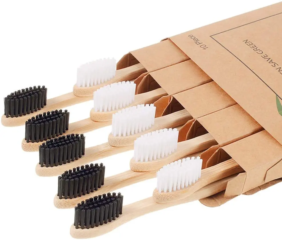 Wholesale 100% Biodegradable Natural Bamboo Wood Handle Hotel Bamboo Tooth Brush