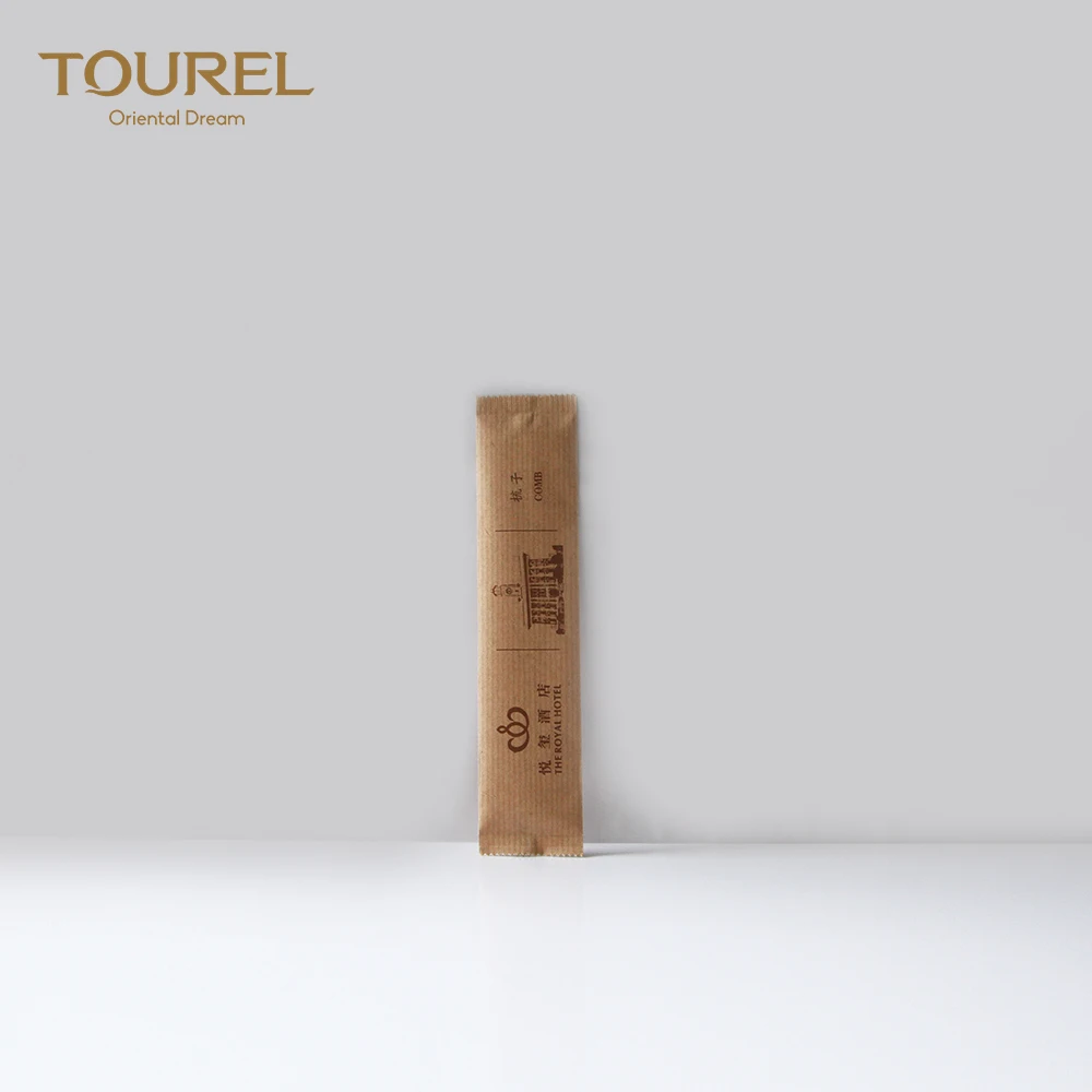 Eco-friendly Biodegradable Bamboo Toothbrush And Comb Set Portable Hotel Guest Room Amenities