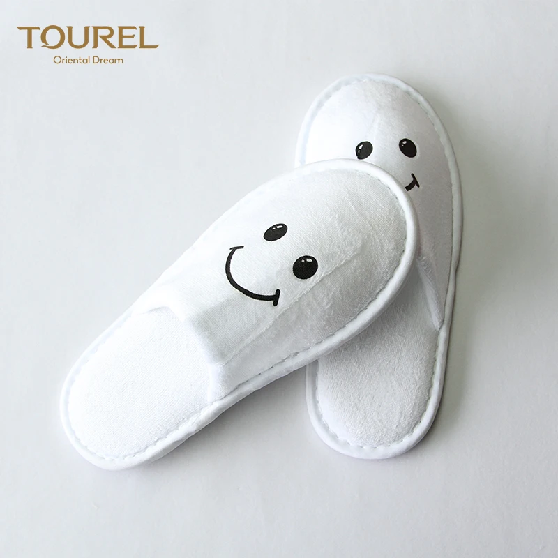 Disposable Eco-friendly Portable Low Moq Comfortable White Hotel Slippers For Kids