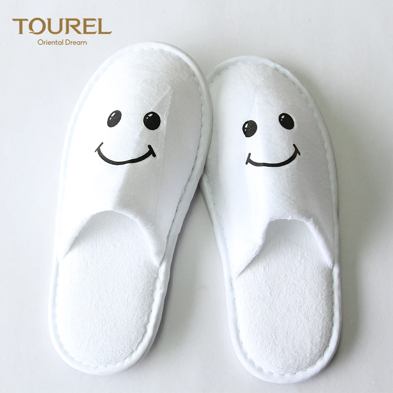 Disposable Eco-friendly Portable Low Moq Comfortable White Hotel Slippers For Kids