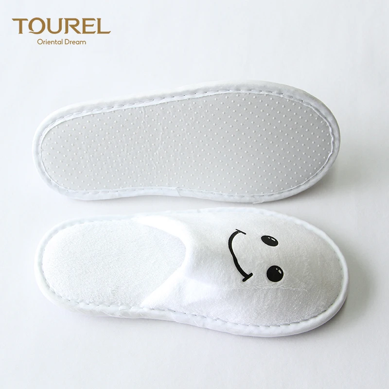 Disposable Eco-friendly Portable Low Moq Comfortable White Hotel Slippers For Kids