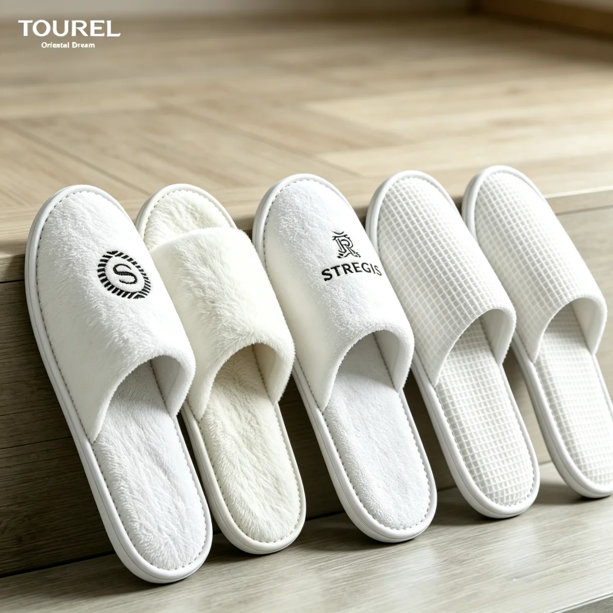 Luxury Wholesale Velvet Soft Premium Hotel Slippers Custom Logo Women Unisex Coral Fleece Disposable Hotel Spa Slippers