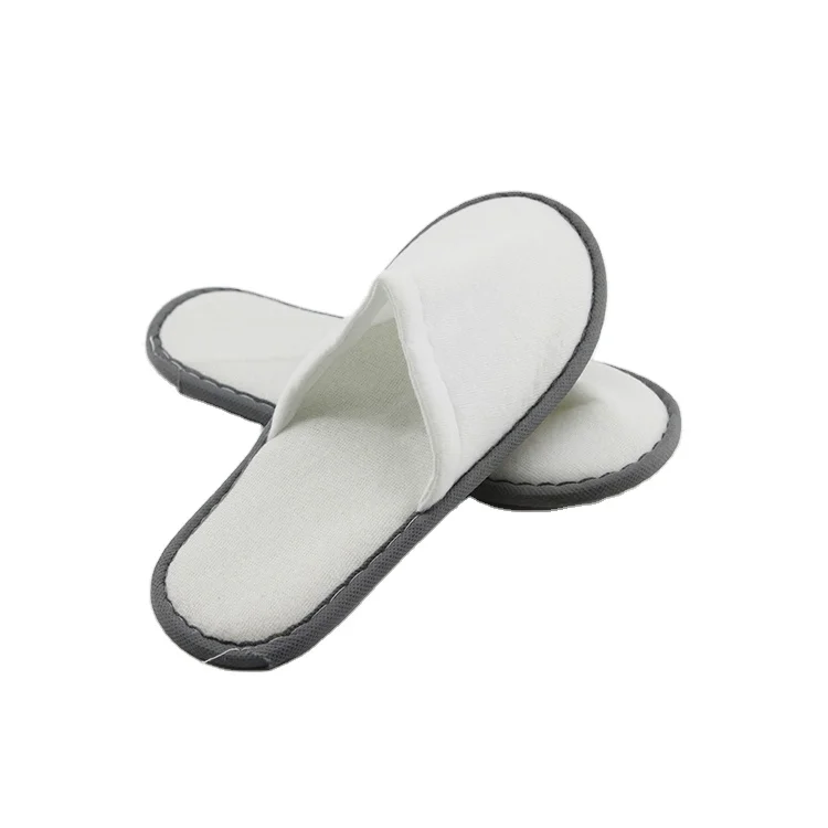 Luxury High Quality Custom Women Nap Cloth Waffle Flip Flop Slippers Fluffy Indoor Handmade Eve Hotel Disposable