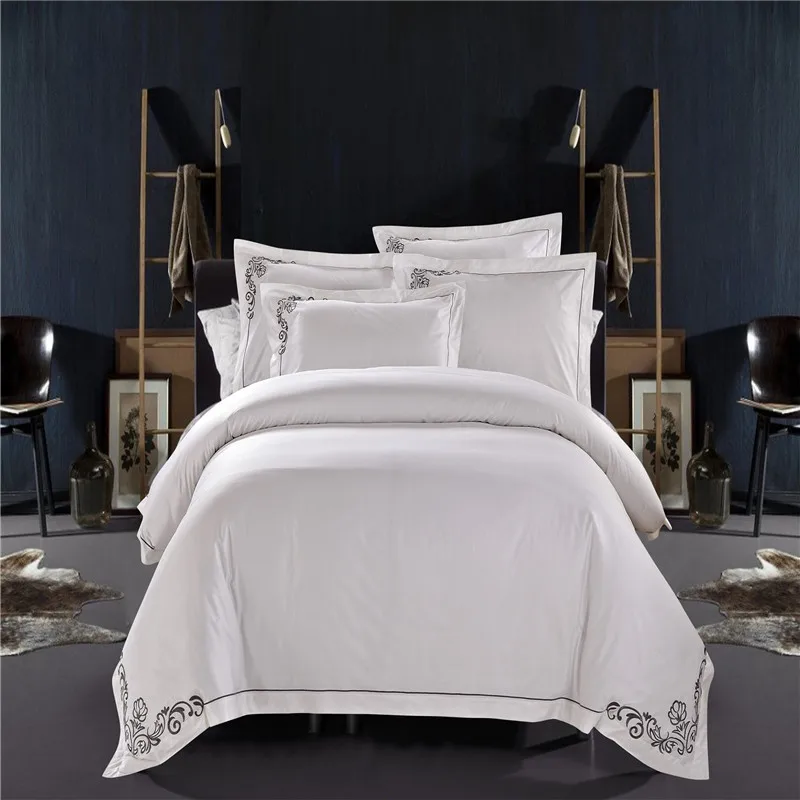 Luxury Supplies Wholesale Collection Sheet Chinese Plain 100% Egyptian Cotton Comforter Hotel Dubai Bed Cover Set Customized