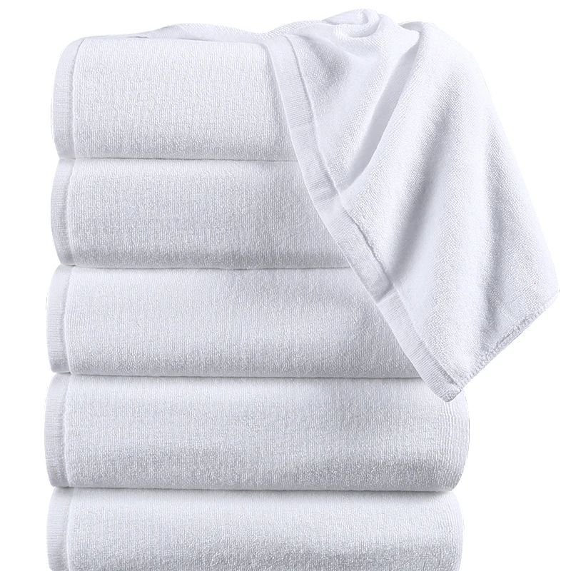 Hot Sale 80*160cm Terry Super Soft Bath Sheet 100% Cotton Hotel Resort Beach Towel Disposable Compressed Cheaper From China