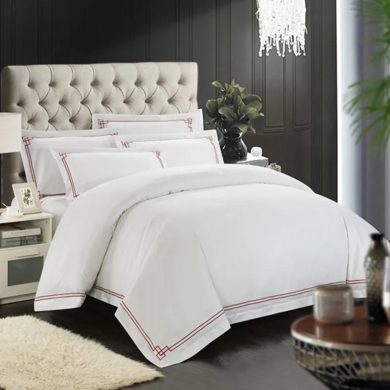 Wholesale Twin Queen King Size 4-piece Hotel Cotton 300tc Eco-friendly Luxury Bed Sheets Bedspread Bedding Set