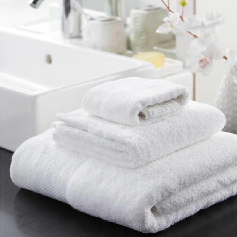 100% Cotton Bath Hotel Towel Set 70x140cm Popular Gift Embroidered Pattern-high Quality Linen India Gray Decorative Sheets