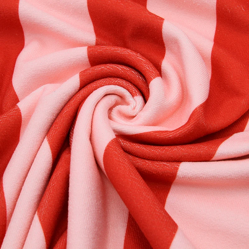 Luxury Foldable Beautiful Striped Pattern Microfiber Fabric Quick Dry Thin Colorful Custom Design Manufacturer Beach Towel Bath