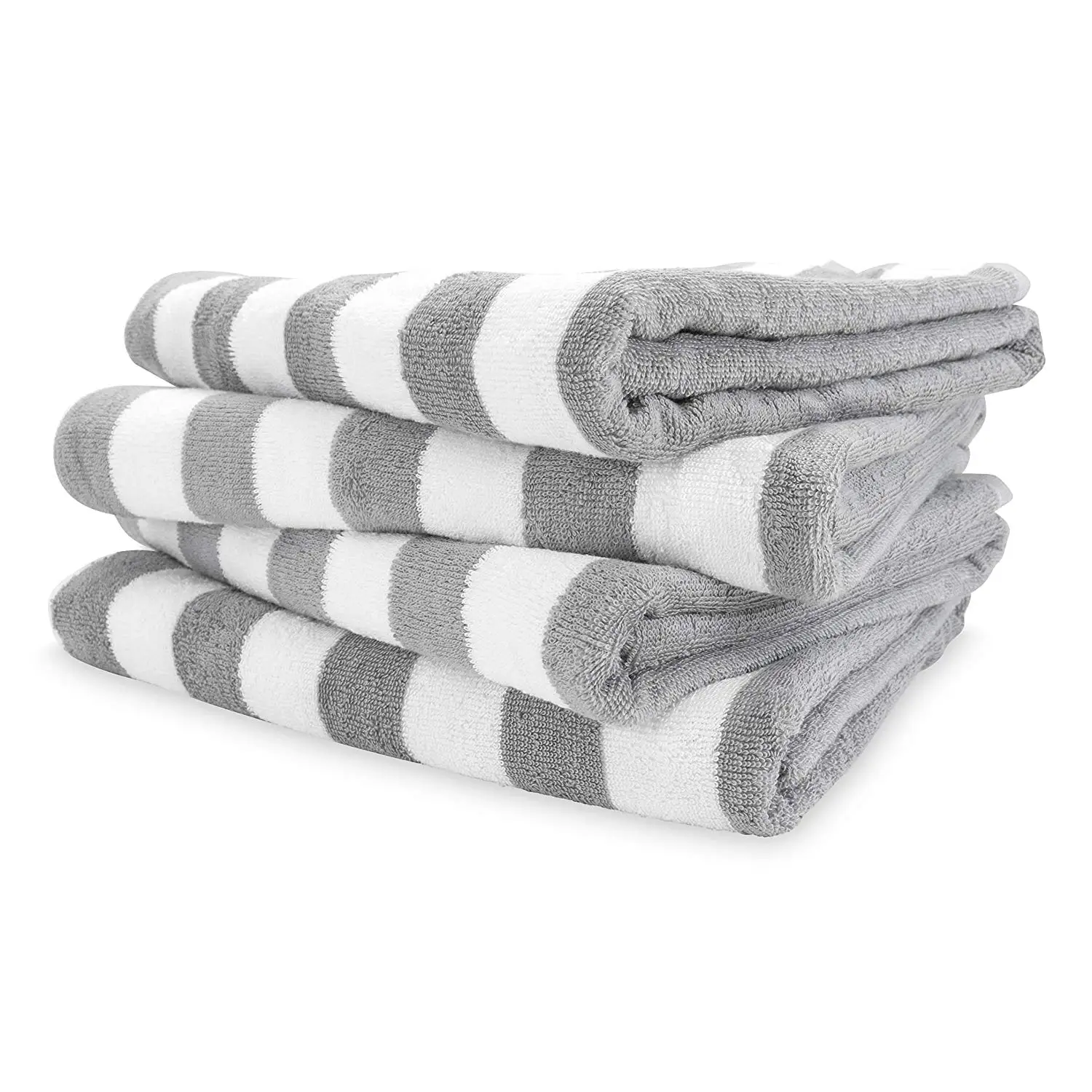 Hot Selling Custom Logo Hotel Quality Soft Ice Cool Sand Resistant Large Cotton Lounger Beach Towel Striped Pattern
