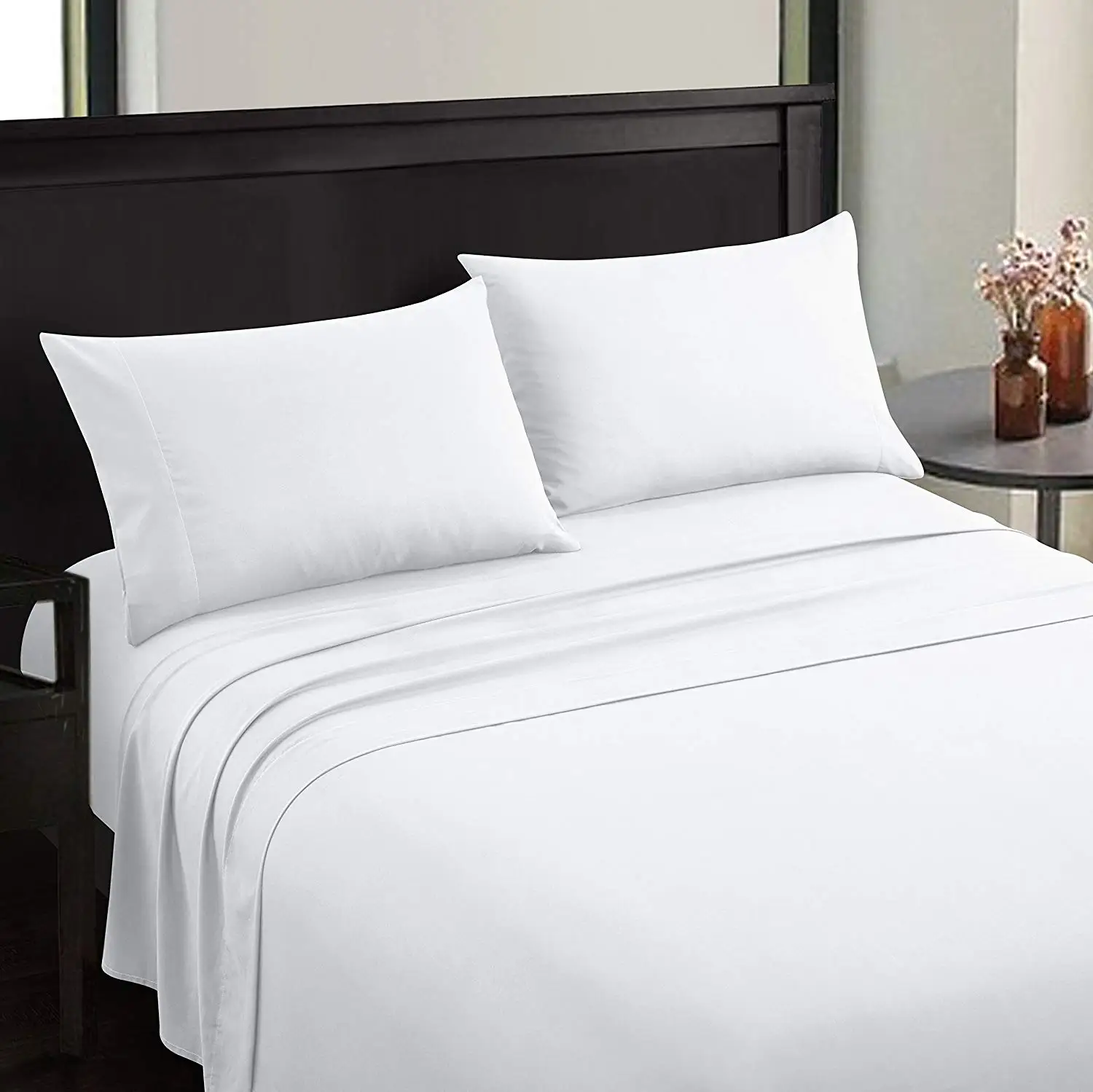 Manufactured Durable Hospital Quality Queen Cotton Set Tulip Thailand Cover Linen Fabric Deep Pocket 300tc Flat King Size Fitted