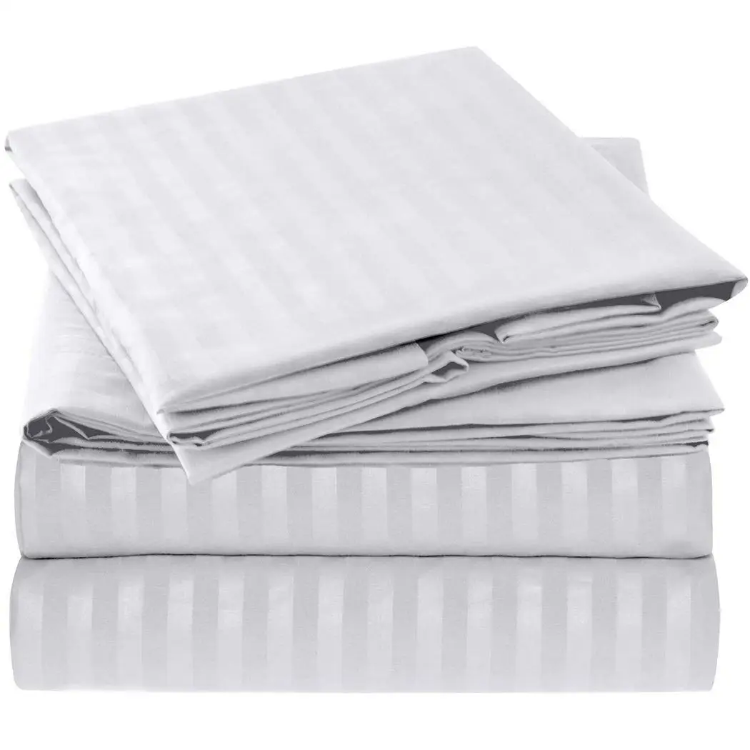 Oem 5 Star Sheet Collection Fine Linens For Queen King Size Luxury Wash Pure White Used 60s Cotton Linen Hotel Bed Sheet