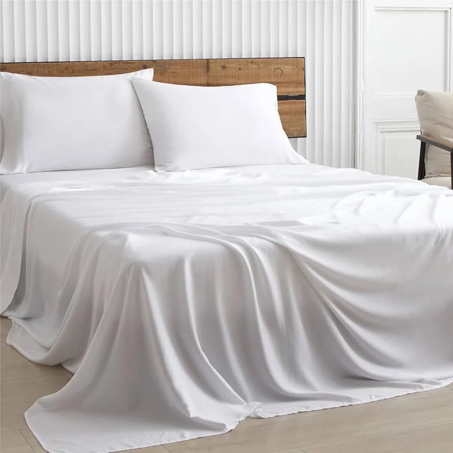 5 Stars Luxury King Size Custom Embroidered Cotton Bedsheet Set 300tc 4-piece Cheap White Sheet Sets Hotel Bedding For Bed